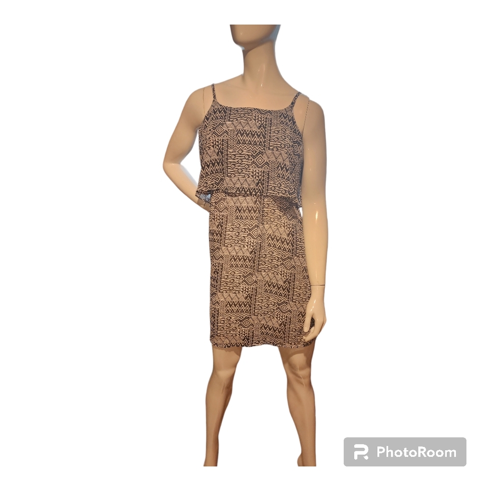 Geometric Patterned Sleeveless Dress